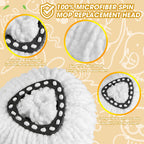 20 Pack Spin Mop Replacement Heads,100% Microfiber Mop Heads Replacements Compatible with OCeda Easywring 1-Tank System,Spinning Mop Replace Head for Easy House Cleaning Floor Mopping