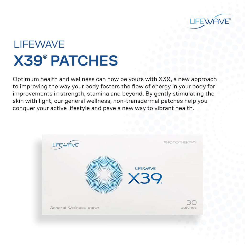 LifeWave X39 Patches - Supports Improvements of Strength and Stamina - Supports Improved Exercise Performance - No Drugs or Stimulants - Innovative Patch Technology for Enhanced Wellness - 30 Patches