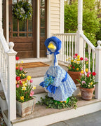 Fall Summer Porch Goose Outfits, Floral Dress & Hat Fits 23" Statue