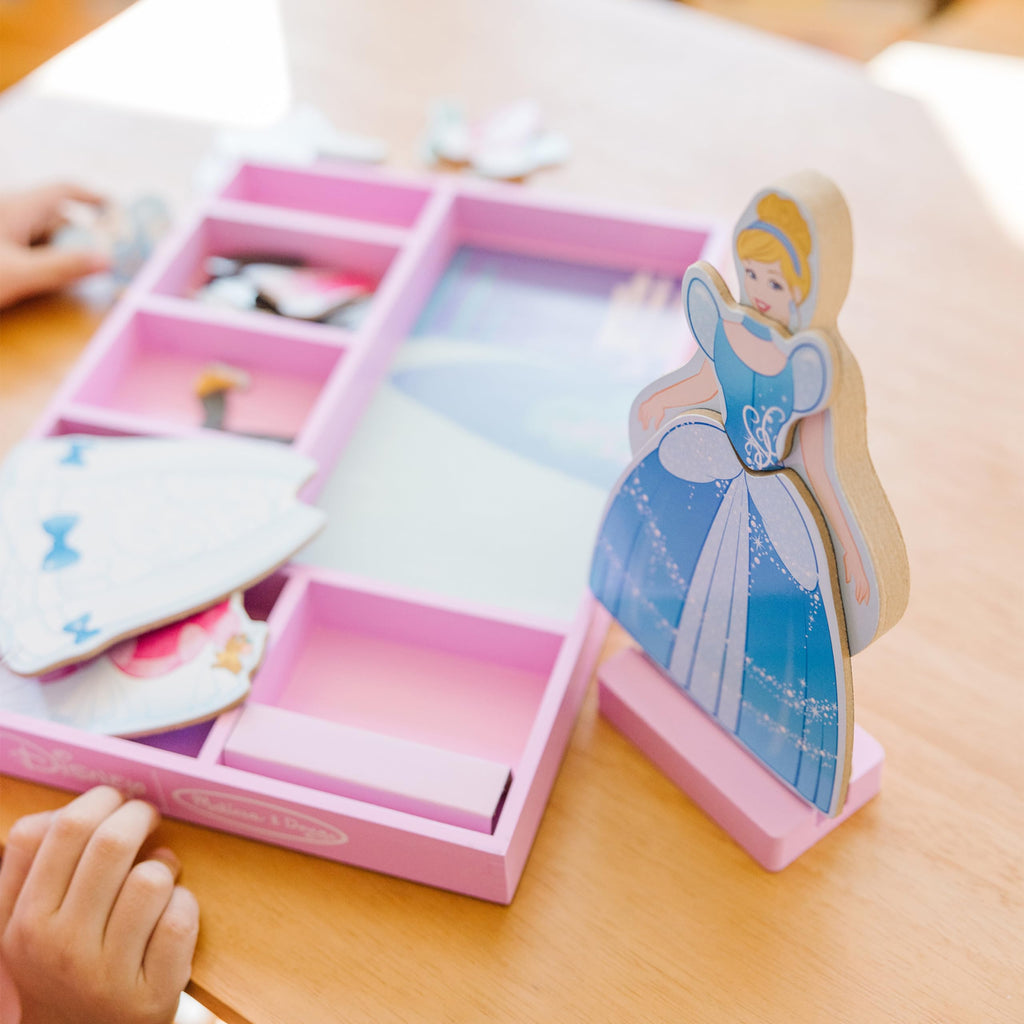 Melissa & Doug Disney Cinderella Magnetic Dress-Up Wooden Doll Pretend Play Set (30+ pcs)