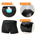 Urine Test Complete Kit - 2 Urine Empty Bottles of 3.5 oz Each, 1 Hi-Stretch Hidden Leg Strap, 10 Temperature Test Strips and 1 Storage Pouch, 1 Lining Pocket Boxer Brief for Travel Testing (L)