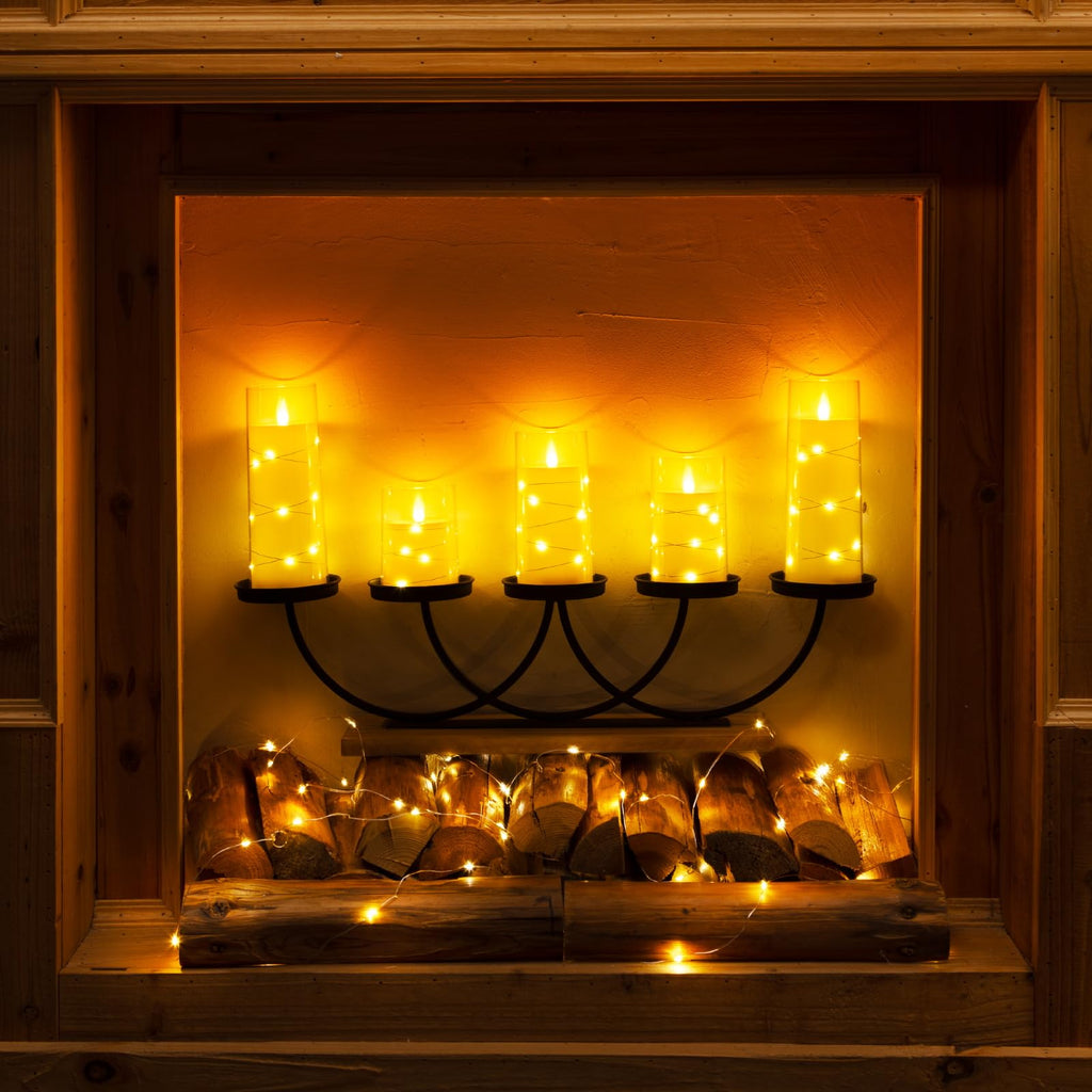 Homemory Flickering Flameless Candles, Ivory LED Pillar Candles with Remote