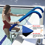 Neoprene Zippered Pool Handrail Cover 6 Feet Slip Resistant Rail Grip for Swimming Pool Hand Railing Cover