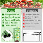 ZeeDix 6 Pack 60 Inch Heavy Duty Tomato Cages for Garden with Clips