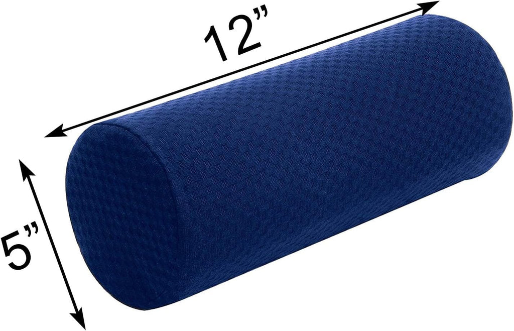 Carex Memory Foam Cervical Neck Pillow, Round - Contoured Design to Support Neck and Shoulders, Relieve Pain and Pressure, Neck Roll Pillow for Sleeping, Neck Pillow, Memory Foam Neck Pillow