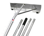 USA-Made Snow Roof Rake with Shingle Saver Rollers (20 Foot)