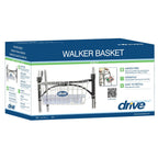 Drive Medical 10200B Walker Basket, Basket for Folding Walker with Cup Holder, White