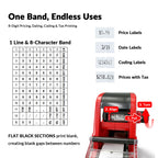 NATURALABEL 1-Line 8-Digit Price Gun Kit - with 10,000 Blank White Labels, 3 Ink Rollers (1 Pre-loaded), Instruction Manual, for Yard, Garage, Moving Sales & Flea Markets, Church Events (Model NT5500)