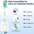 Toptheway Replacement Brush Heads Compatible with Sonicare E-Series Essence Xtreme Elite Advance and CleanCare Screw-On Toothbrush Handles 7022/66, 6 Pack