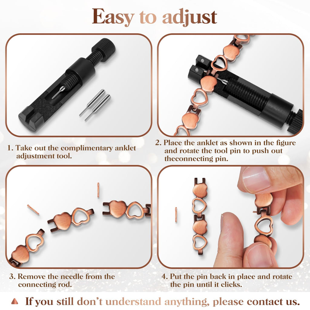 Copper Anklet for Women Magnetic Copper Anklet & Lymphatic Drainage Ring