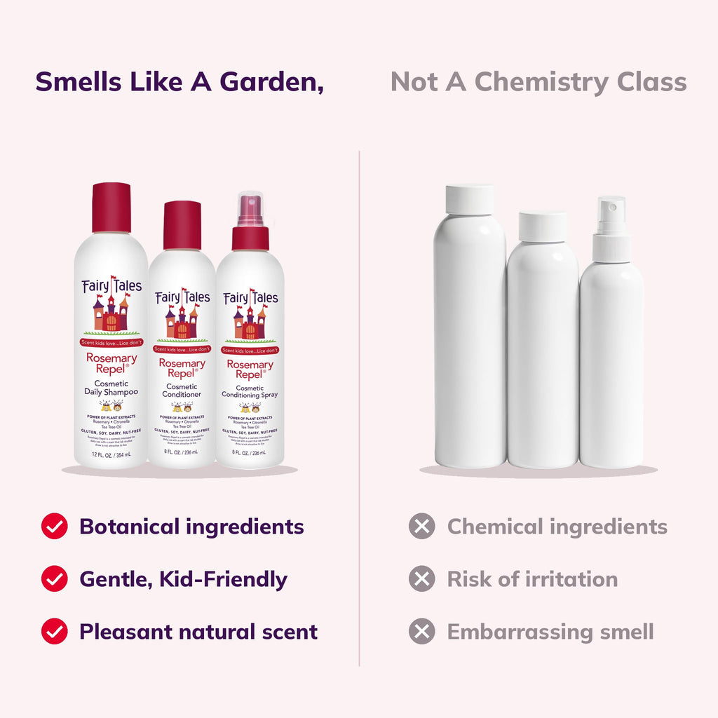 Fairy Tales Rosemary Repel Lice Shampoo, Conditioner & Spray Trio for Kids