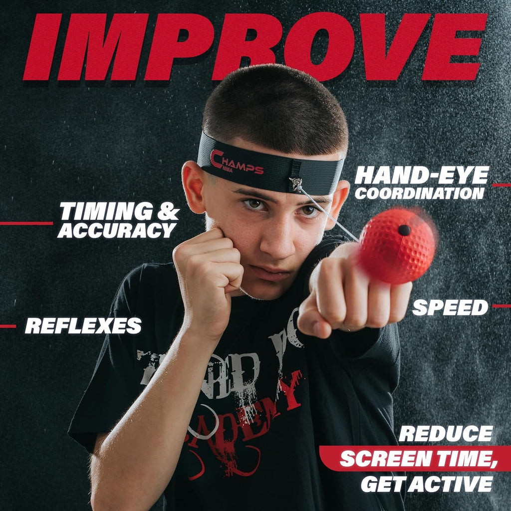 Boxing Reflex Ball with Punch Counter App - Improve Hand-Eye Coordination & Reaction Speed, Essential Boxing Equipment for Training Gift for Kids and Adults (Advanced)