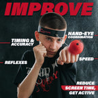 Boxing Reflex Ball with Punch Counter App - Improve Hand-Eye Coordination & Reaction Speed, Essential Boxing Equipment for Training Gift for Kids and Adults (Advanced)