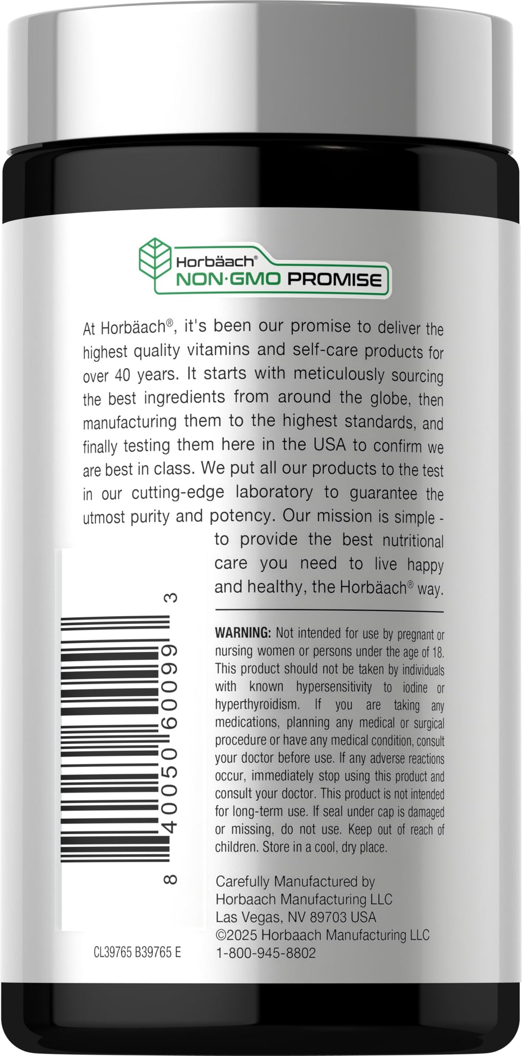 Horbäach Brown Seaweed Extract Capsules | 200 Pills | Fucoxanthin Supplement | Non-GMO, Gluten Free