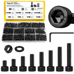 Fgruh 750PCS M3 Hex Socket Screw Assortment Kit,M3x6/8/10/12/16/20/25/30 mm