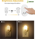 L LOHAS LED Motion Sensor Night Light, 2Pack, Motion Activated Night Light, Night Lights Plug into Wall Motion Sensor, 3000K Warm White, Adjustable Brightness 30/60LM, for Kids Adults Bathroom Bedroom