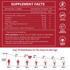 NATURE TARGET CoQ10-200mg with PQQ L-Carnitine & Omega-3s, High Absorption Coenzyme-Q10 with BioPerine, Supports Heart and Immune System, Cellular-Energy-Production, 120 Servings