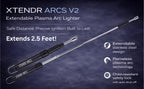 XTENDR ARCS V2 Extendable 2.5 Feet. Arc Extra Long Lighter, Flameless Fireplace Stove Electric Candle Lighter, Long Neck for Pilot Light, Grilling, Firepit, Kitchen, BBQ (Black)