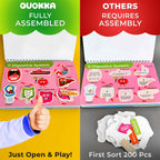 QUOKKA Human Body Busy Books for Kids Ages 4-8 - Fun Human Anatomy Activities for Kids Learning at Home or Classrooms - My Preschool Montessory Busy Book for Toddlers 3-5 I Comes Fully Assembled