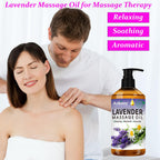 3 Pack Massage Oil for Massage Therapy,Sore Muscle Arnica Oil & Relaxing Lavender Oil & Ginger Oil Lymphatic Drainage & Massage Ball,Massage Kit Gifts for Women Men,Spa Gifts Birthday Gifts for Women