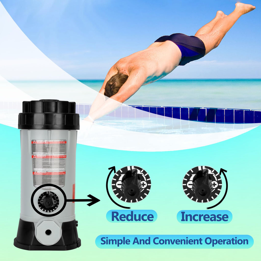 Professional CL220 Off-line Automatic Chlorinator for Swimming Pool Ponds Garden,Replacement for Hayward CL220 Automatic Chlorinator Feeder,9 lbs Capacity,ABS Material,Easy Installation