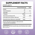 Tulvex L-Theanine Calm Gummies 200mg, Sugar-Free Liposomal L Theanine Supplement for Brain, Relax, Zzz, Stress,Fast-Acting Calm & Mood Support, Vitamin B6, Vegan,Non-GMO
