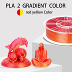 FXAAGFH 1KG 3D Printer Filament Bundle, 3 D PLA Printing Filament 1.75mm, Dual Color, +/-0.03mm, 1kg/2.2lbs Silk Golden Red