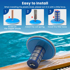 Troxlly Pool Ionizer Copper Replacement Kit (Enhanced Thickened Copper Rod) - 2PCS Replacement Copper Anodes 4.13 x 0.98 Inch Universal Fit for Solar Ionizer, Complete Set with All Accessories