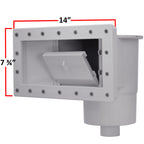 Rx Clear Heavy Duty Wide-Mouth Complete Thru-Wall Skimmer Kit for Above-Ground Swimming Pool | Made of Non-Corrosive Abs Plastic | Chemical Resistant | Grey