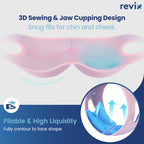 REVIX Wisdom Tooth Ice Pack Wrap with 3D Sewing Design Face Ice Wrap for Jaw, TMJ, Oral Discomfort, Teeth Removal and Dental Implants, Super Snug Fit with 4 Hot Cold Packs Reusable, Pink