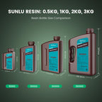 SUNLU 3D Printer Resin 4kg, Fast Curing Standard 3D Resin for LCD DLP SLA Resin 3D Printers, 395 to 405nm UV Curing 3D Printing Liquid Photopolymer Resin, Low Shrinkage, High Precision, 4000g, White