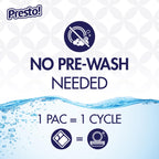 Amazon Brand - Presto! Triple Action Dishwasher Pacs, Fresh Scent, 90 Count (Pack of 2)