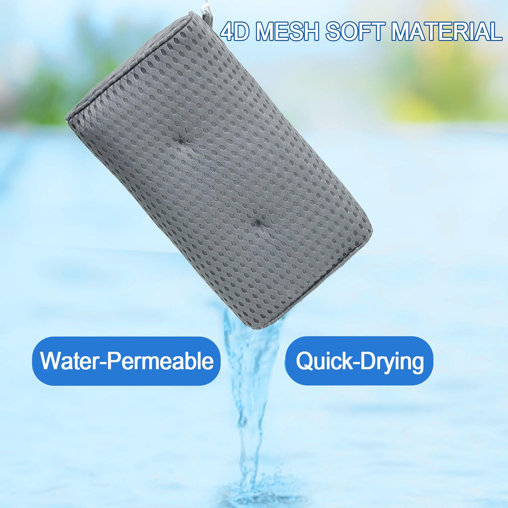 REEZEIVI Sauna Headrest Pillow, 4D Air Mesh Quick Drying and Washable Sauna Pillow Sauna Neck Rest Sauna Accessory,Grey