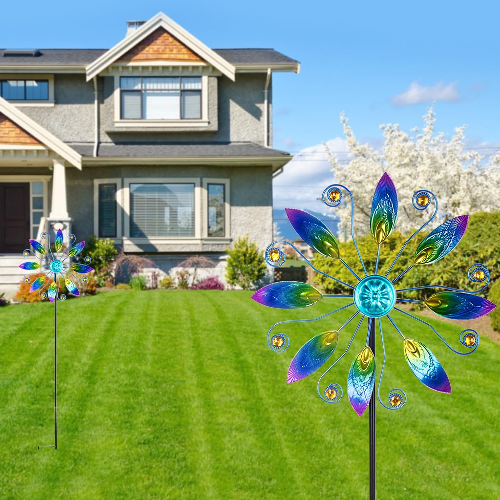 VEWOSTAR 11”Metal Wind Spinners Outdoor,Wind Sculpture for Yard and Garden