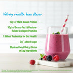 Orgain Protein Powder + Collagen, Vanilla Bean - 25g of Protein, 10g Collagen Peptides, Type I & III, 1B CFU Probiotics, Supports Hair, Skin, Nail, Joint & Gut Health, Gluten Free - 1.6lb
