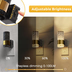 L LOHAS LED Night Lights Plug into Wall, 2 Pack Acrylic Night Light,Dimmable Nightlight with 0-100 LM Adjustable Brightness, 3000K Plug in Night Light with Dusk to Dawn Sensor, for Bathroom Hallway
