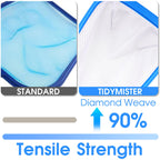 TidyMister 62'' Long Hot Tub Skimmer for Spa, Handy Pool Skimmer Net with Ultra Fine Diamond Netting Mesh for Small Pools, Hanging Hole Easy to Store