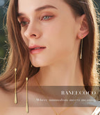 Raneecoco 14K Gold Plated Teardrop Dangle Earrings for Women Yellow