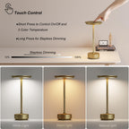 TBBGA 2 Pack Rechargeable Cordless Table Lamp, 5000mAh Battery Table Light
