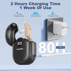 Flaygo Hearing Aids for Seniors, OTC Hearing Aids for People with Hearing Loss, Sound Quality Restoration, Intelligent Noise Reduction, Standby 80h, One-Button Operation, Comfortable Wearing,Beige
