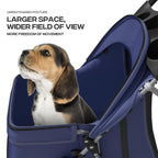 Pet Stroller for Small Dogs 10 lbs, Dog Stroller for Medium Dogs 30 lbs, Cat Strollers for 2 Cats, 3 Wheels Foldable Jogger Puppy Stroller with Storage Basket and Cup Holder, Navy Blue