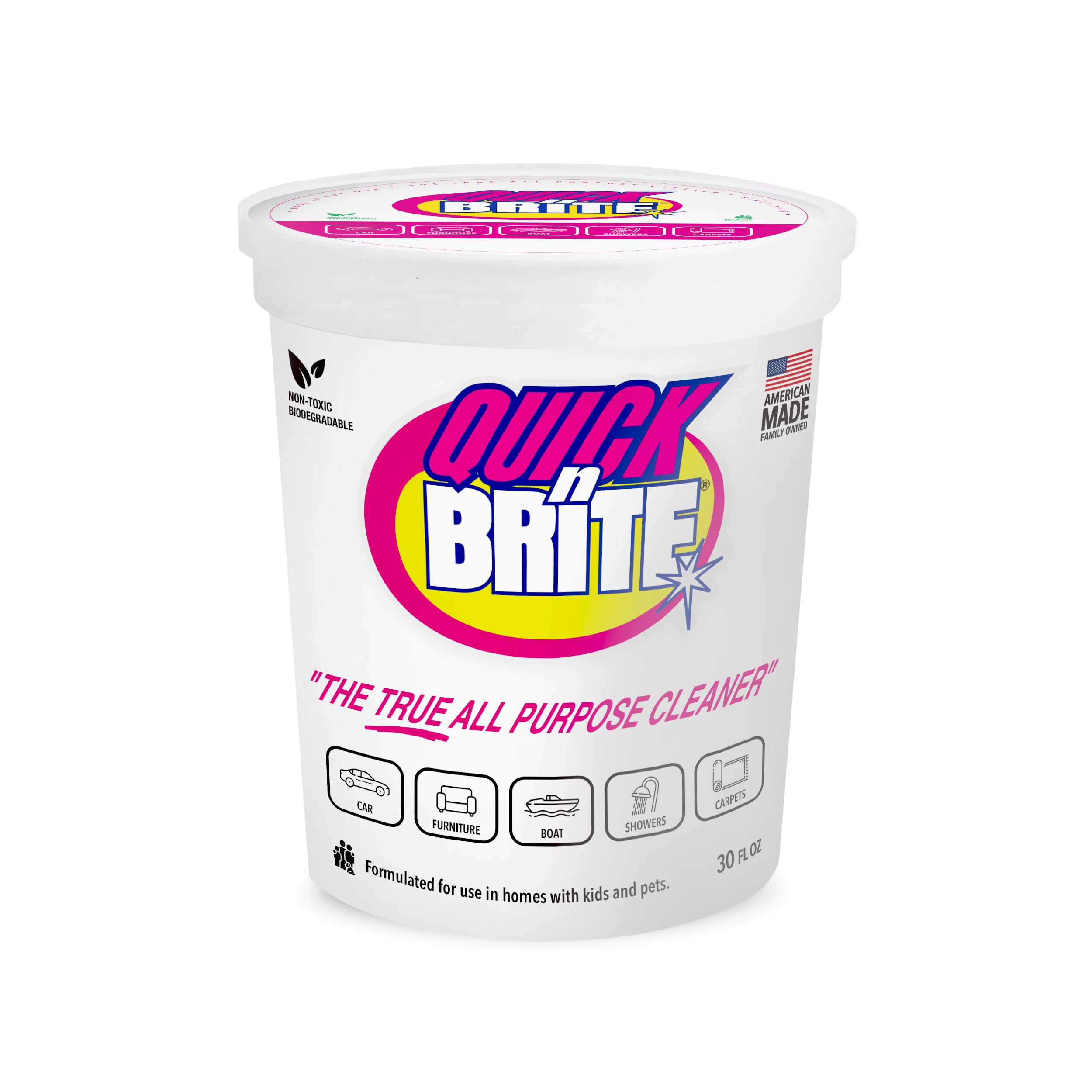 Quick 'n Brite All Purpose Cleaning Paste, True All Purpose Cleaner, Concentrated, 30 oz