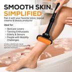 EZPIK Lotion Applicator for Back, Extendable up to 23" - Curved Design Back Lotion Applicator for Elderly/Seniors with Limited Mobility, Lotion Stick & Sunscreen Applicator for Skin Cream, Oils & More
