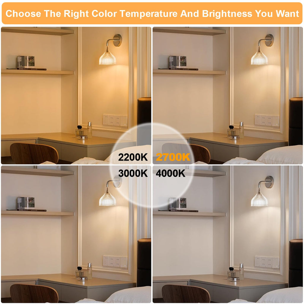 Owilukie E26 LED Bulb 6W Equivalent 60 watt, Vintage Edison Bulbs, Warm White 2700K Amber E26 Edison Bulb dimmable,Tubular T14 T45 LED Light Bulb, AC120V,500lm,CR90+,Glass,Pack of 4