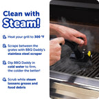 Scrub Daddy Household Cleaning + BBQ Bundle - BBQ Daddy Bristle Free Grill Brush - 2 Microfiber Cleaning Towels - All Purpose Cleaner PowerPaste Cleaning Paste + Scrub Mommy Sponge