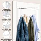 Over The Door Hooks,Door Hanger Hooks for Hanging (White, Fit 1-3/4" Doors)