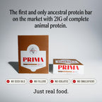 Prima Ancestral Protein Bar | 21g Grass Fed Whey + Collagen | Beef Tallow, Raw Honey | Seed Oil Free | Cacao - 7 Pack
