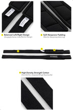 Fitgriff�� Lifting Wrist Straps for Weightlifting, Gym, Deadlift, Workout (Made of Premium Cotton & Padded) - Men & Women (Standard, Black)