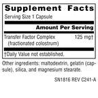 Source Naturals Wellness Transfer Factor, Supports Immune System Response* 125mg, 60 Capsules