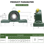 SACKORANGE 2 Pack UCP202-10 Pillow Block Bearing - 5/8" Mounted Pillow Block Bearings Solid Cast Iron Base - Self Alignment